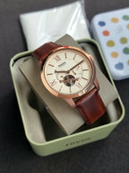 Fossil Townsman Automatic Dark Brown Leather Watch ME3105