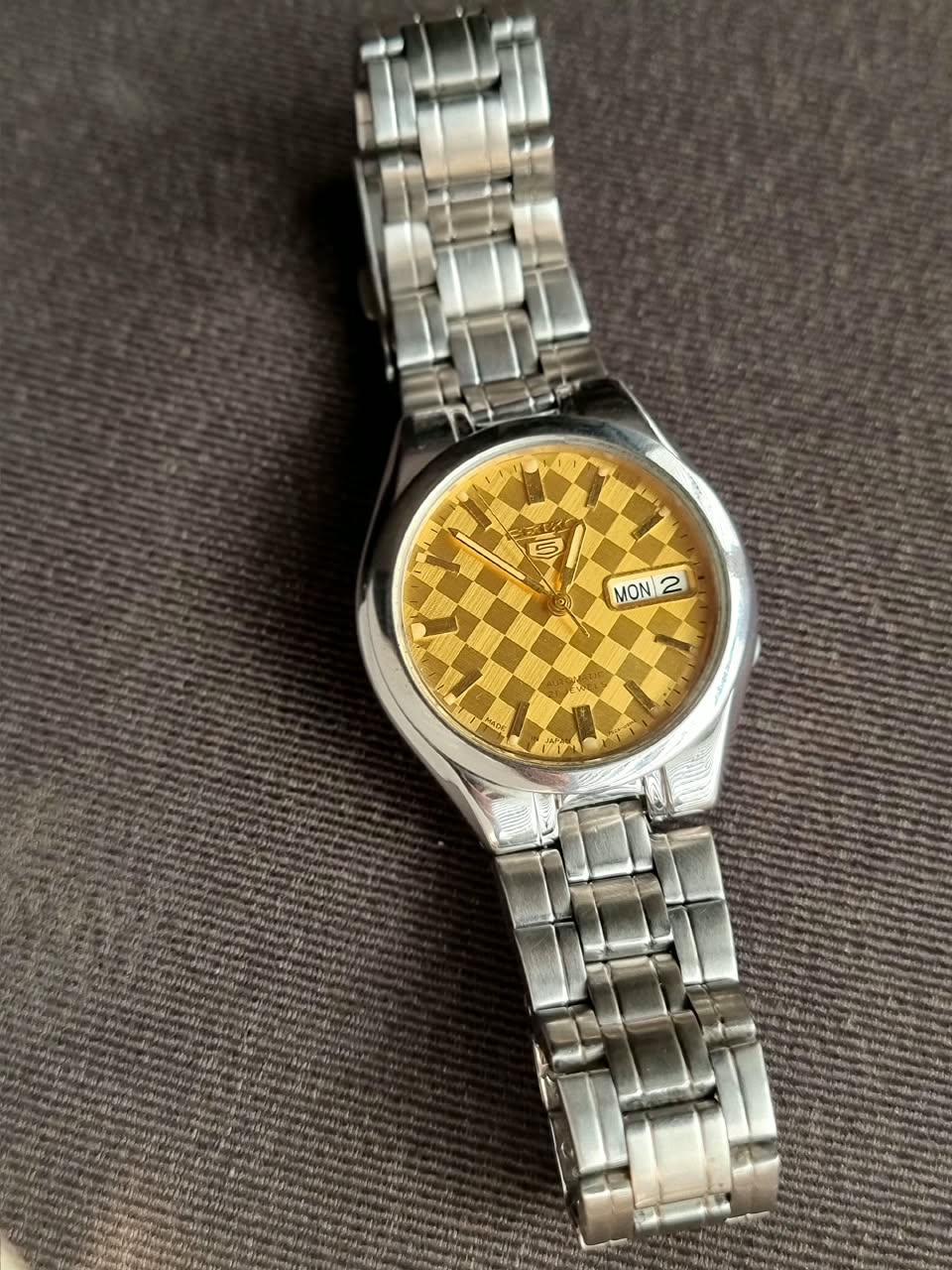 Seiko 5 Golden Dial 37mm Automatic Watch