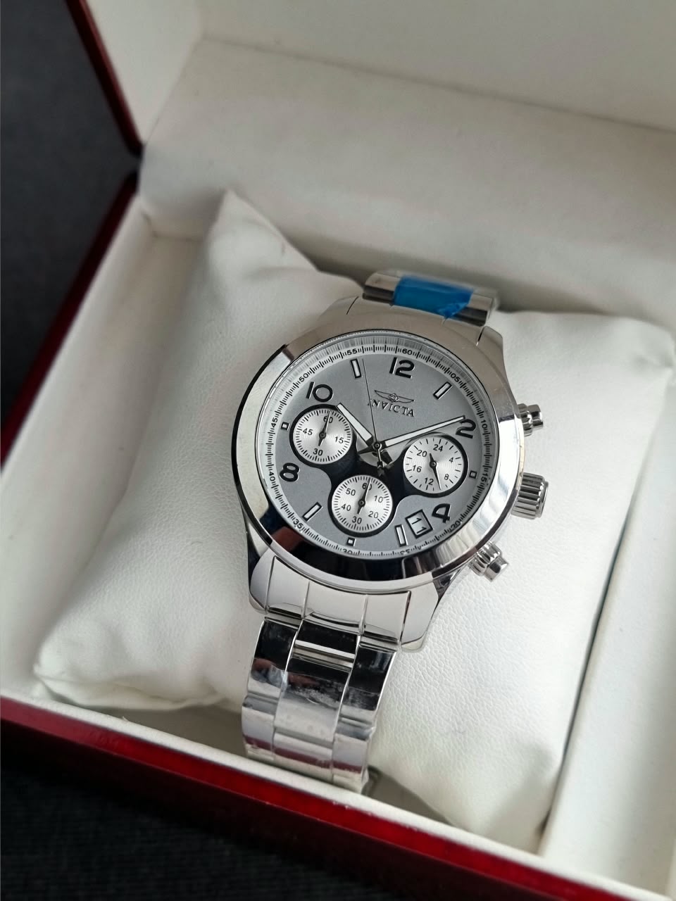 Invicta Angel Women's Quartz Chronograph Watch – 38mm Silver Dial & Stainless Steel Bracelet – 19216