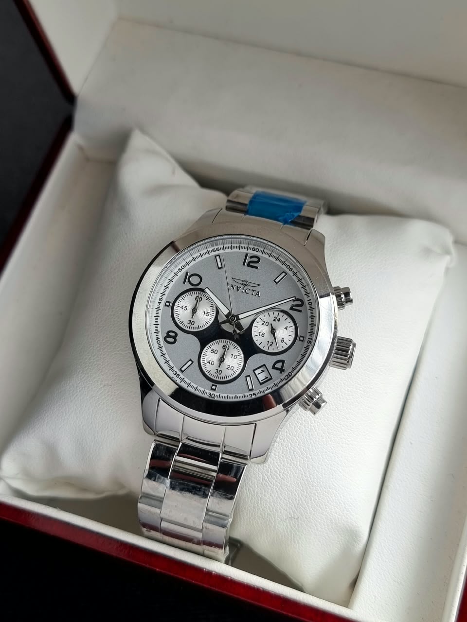 Invicta Angel Women's Quartz Chronograph Watch – 38mm Silver Dial & Stainless Steel Bracelet – 19216