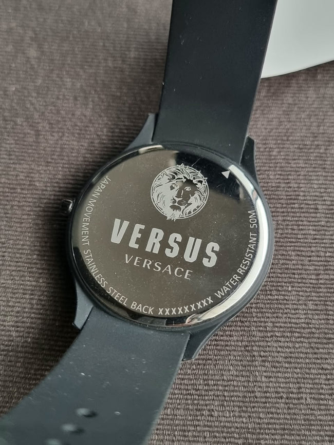 Versus Versace Gents Watch Black Dial black Rubber Strap Main Image