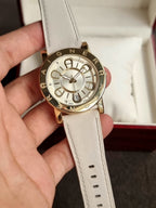 Aigner Ladies Watch Gray Leather Strap Quartz Watch (Strap After Market)