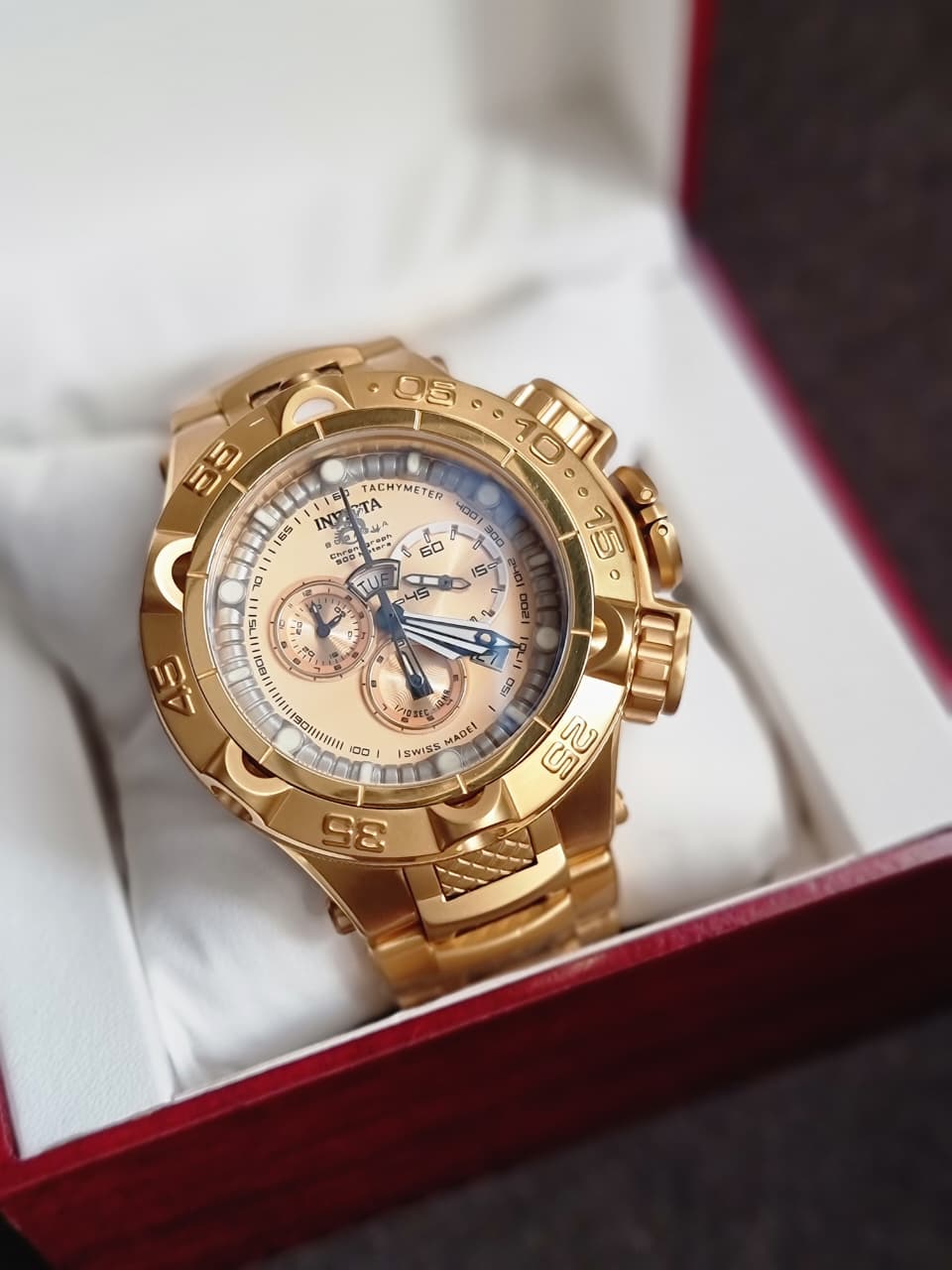 Invicta Subaqua Noma V 15919 Gold-Tone Dial Men's Quartz Chronograph Watch