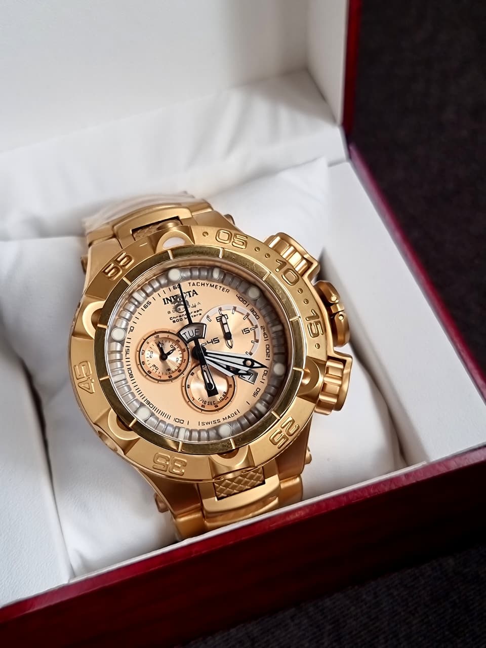 Invicta Subaqua Noma V 15919 Gold-Tone Dial Men's Quartz Chronograph Watch