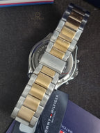 Tommy Hilfiger Jordan 1792095 Black Dial Two-Tone Stainless Steel Men's Chronograph Watch