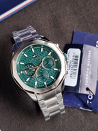 Tommy Hilfiger Lars 1710651 Green Dial Silver Stainless Steel Men's Quartz Watch