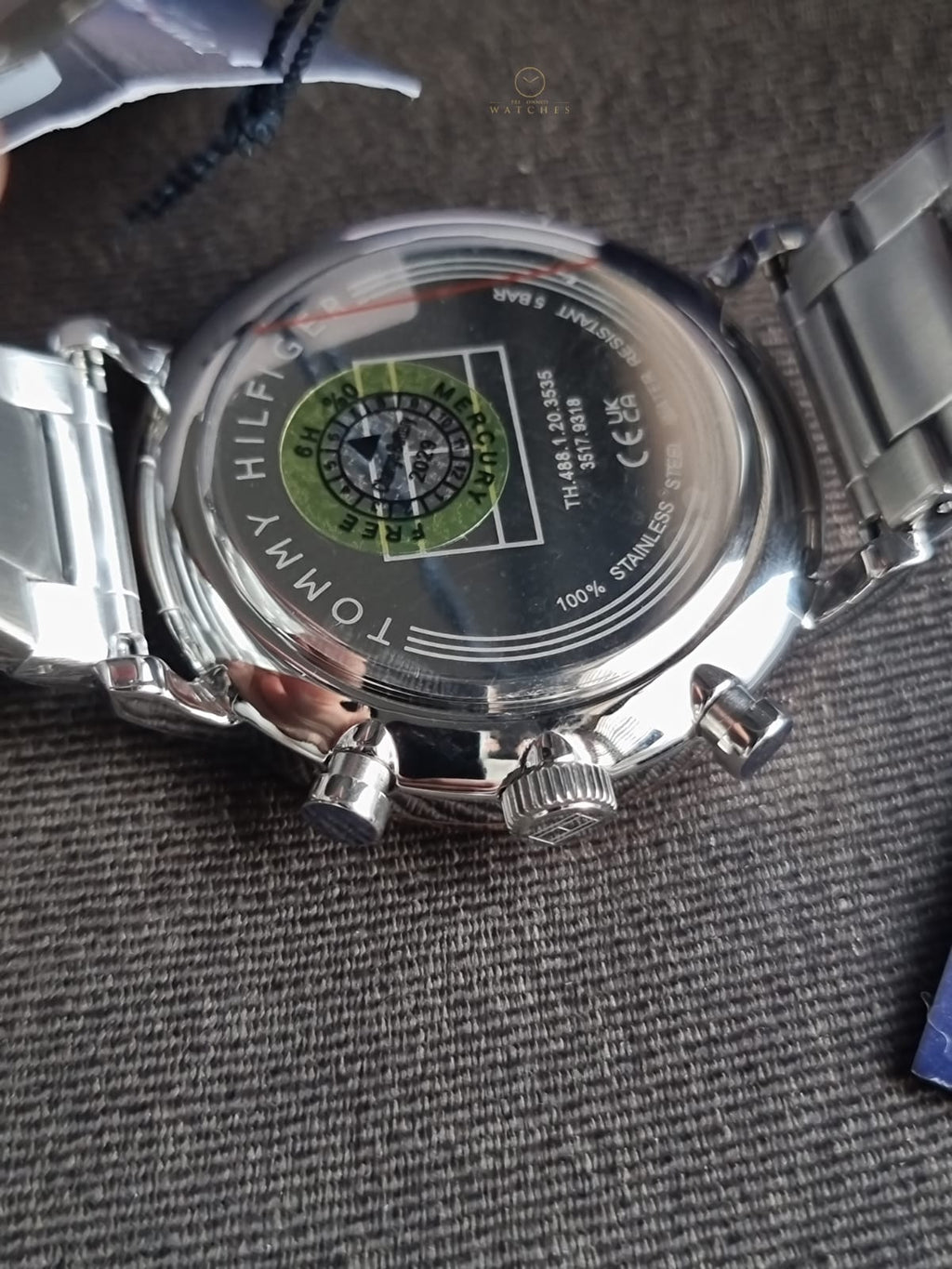 Tommy Hilfiger Legend 1710570 Black Skeleton Dial Two-Tone Stainless Steel Men's Quartz Watch