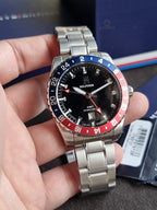 Tommy Hilfiger TH85 GMT 1792131 Black Dial Silver Stainless Steel Men's Quartz Watch