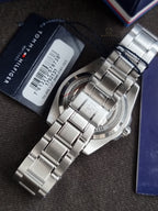 Tommy Hilfiger TH85 GMT 1792131 Black Dial Silver Stainless Steel Men's Quartz Watch