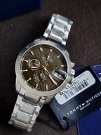 Tommy Hilfiger Stainless Steel Green Dial Multi-function Men's Watch - 1792197