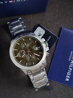Tommy Hilfiger Stainless Steel Green Dial Multi-function Men's Watch - 1792197