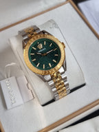 Versace V-Code VE8I00424 Green Dial Two-Tone Stainless Steel Women's Quartz Watch