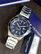 Tommy Hilfiger Remy 1792229 Blue Dial Silver Stainless Steel Men's Quartz Watch