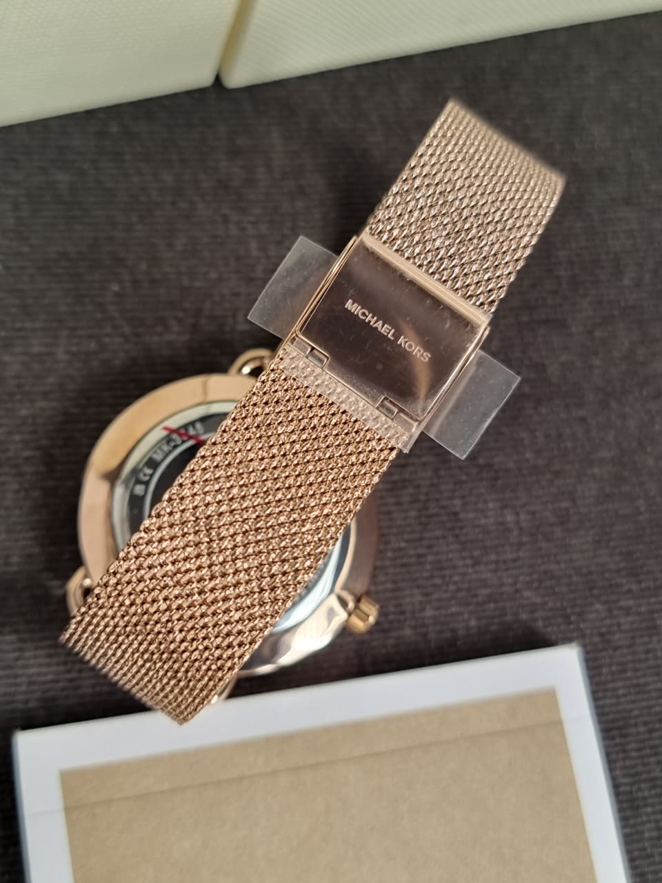 Michael Kors Portia MK3845 Rose Gold Dial Stainless Steel Mesh Bracelet Women's Quartz Watch