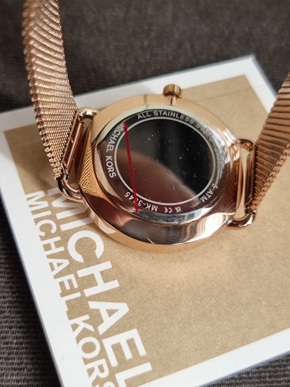 Michael Kors Portia MK3845 Rose Gold Dial Stainless Steel Mesh Bracelet Women's Quartz Watch