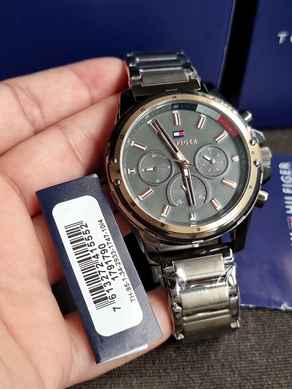 Tommy Hilfiger Men’s Quartz Stainless Steel Grey Dial 45mm Watch 1791790