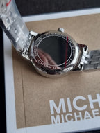 Michael Kors Mini Melissa Pavé MKO1171 Silver Dial Silver-Tone Stainless Steel Women's Quartz Watch