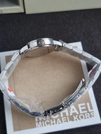 Michael Kors Mini Melissa Pavé MKO1171 Silver Dial Silver-Tone Stainless Steel Women's Quartz Watch