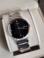 Rado Centrix Jubile R30939703 Black Dial Silver Stainless Steel Automatic Men's Watch (PREOWNED)