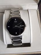 Rado Centrix Jubile R30939703 Black Dial Silver Stainless Steel Automatic Men's Watch (PREOWNED)