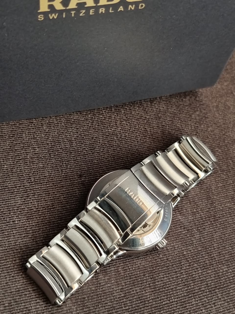 Rado Centrix Jubile R30939703 Black Dial Silver Stainless Steel Automatic Men's Watch (PREOWNED)
