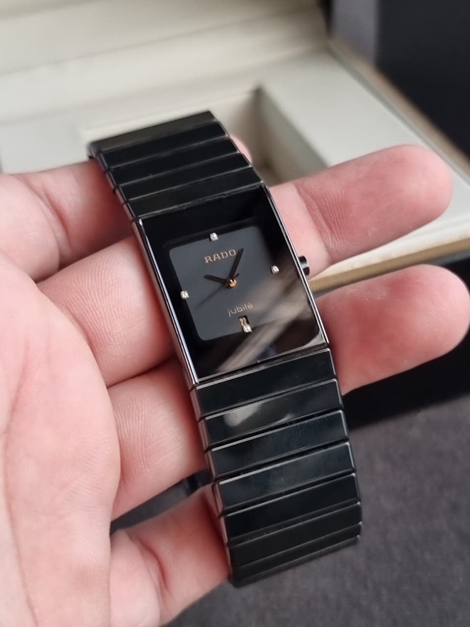 Rado Jubile DiaStar Black Dial Ceramic Ladies Watch – 111.0322.3 (Pre-Owned)