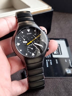 Rado True XL Chronograph Black Dial High-Tech Ceramic Men's Watch – R27815162