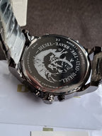 Diesel Mr. Daddy 2.0 DZ7331 Grey Stainless Steel Blue Denim Dial Chronograph Men's Watch