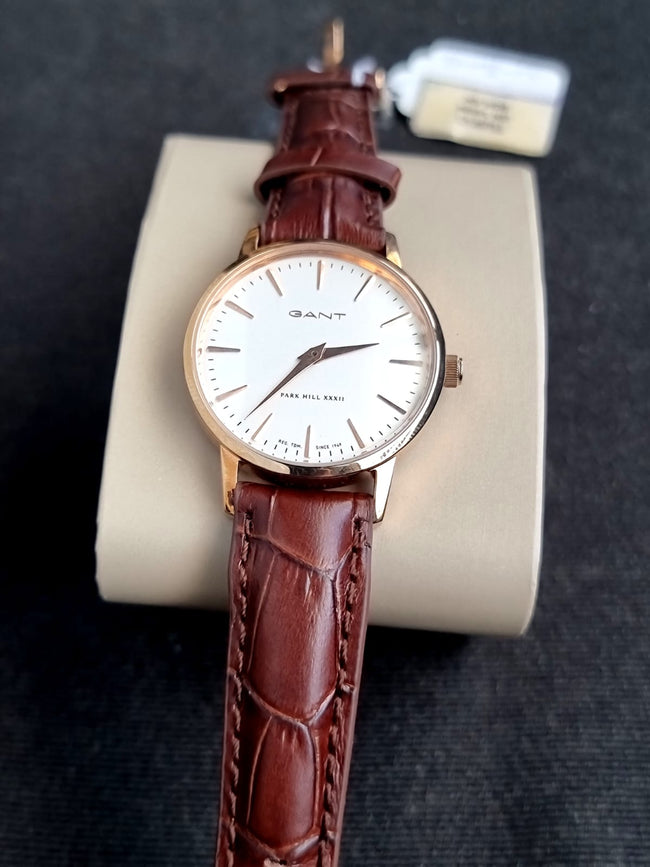 Gant Ladies Watch Brown Leather Strap 34mm Quartz Watch Main Image