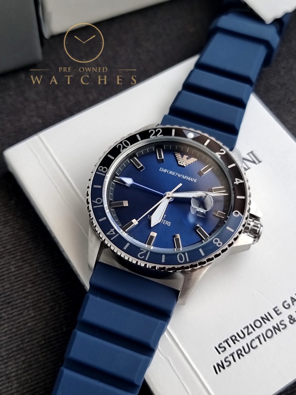 Emporio Armani AR11592 Men's Blue Watch, blue