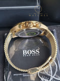 Hugo Boss Men’s Quartz Gold Stainless Steel Black Dial 46mm Watch 1513906