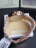 Michael Kors Women’s Quartz Stainless Steel Rose Gold Dial 39mm Watch MK5896