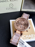 Michael Kors Women’s Quartz Stainless Steel Rose Gold Dial 39mm Watch MK5896