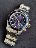 Invicta Men's Pro Diver Scuba 48mm Two Tone Stainless Steel Chronograph Quartz Watch, TT/Blue