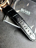 Hugo Boss Men’s Quartz Leather Strap Black Dial 46mm Watch 1513179