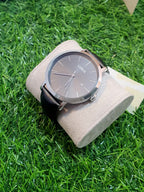 Lorus Sub Brand Of Seiko Gents Watch Black dial Black Leather Strap Quartz Watch