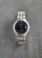 Lorus Sub Brand Of Seiko Gents Black Dial  Watch Silver Chain 35mm Quartz Watch RXH63DX9