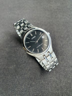 Lorus Sub Brand Of Seiko Gents Black Dial  Watch Silver Chain 35mm Quartz Watch RXH63DX9