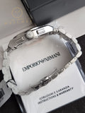 Emporio Armani Men’s Quartz Silver Stainless Steel Black Dial 43mm Watch AR11560