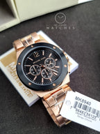 Michael Kors Men’s Quartz Rose Gold Stainless Steel Black Dial 45mm Watch MK8940