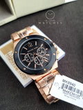 Michael Kors Men’s Quartz Rose Gold Stainless Steel Black Dial 45mm Watch MK8940
