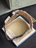 Michael Kors Men’s Quartz Rose Gold Stainless Steel Black Dial 45mm Watch MK8940