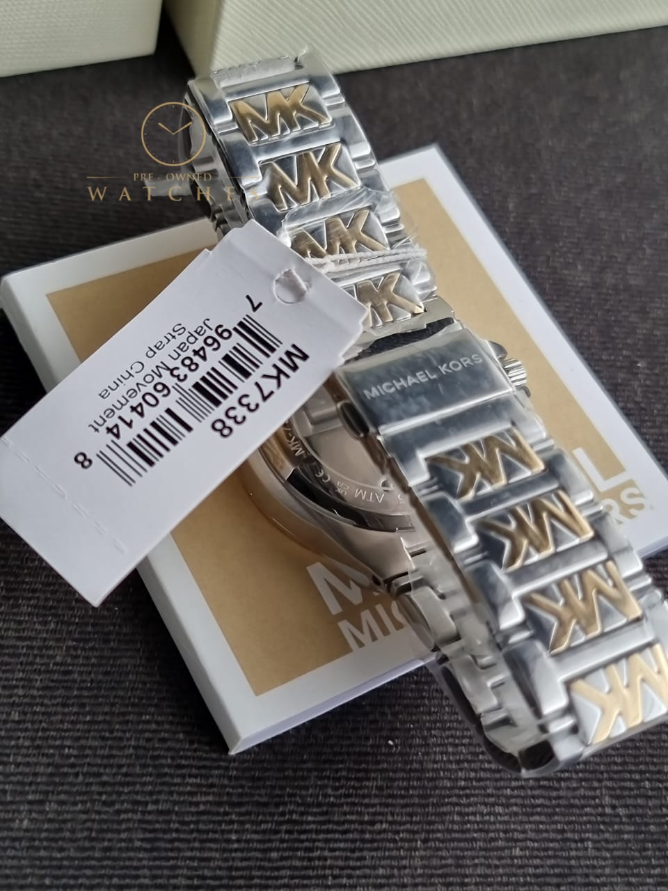 Michael Kors Women’s Quartz Two Tone Stainless Steel White Dial 37mm Watch MK7338