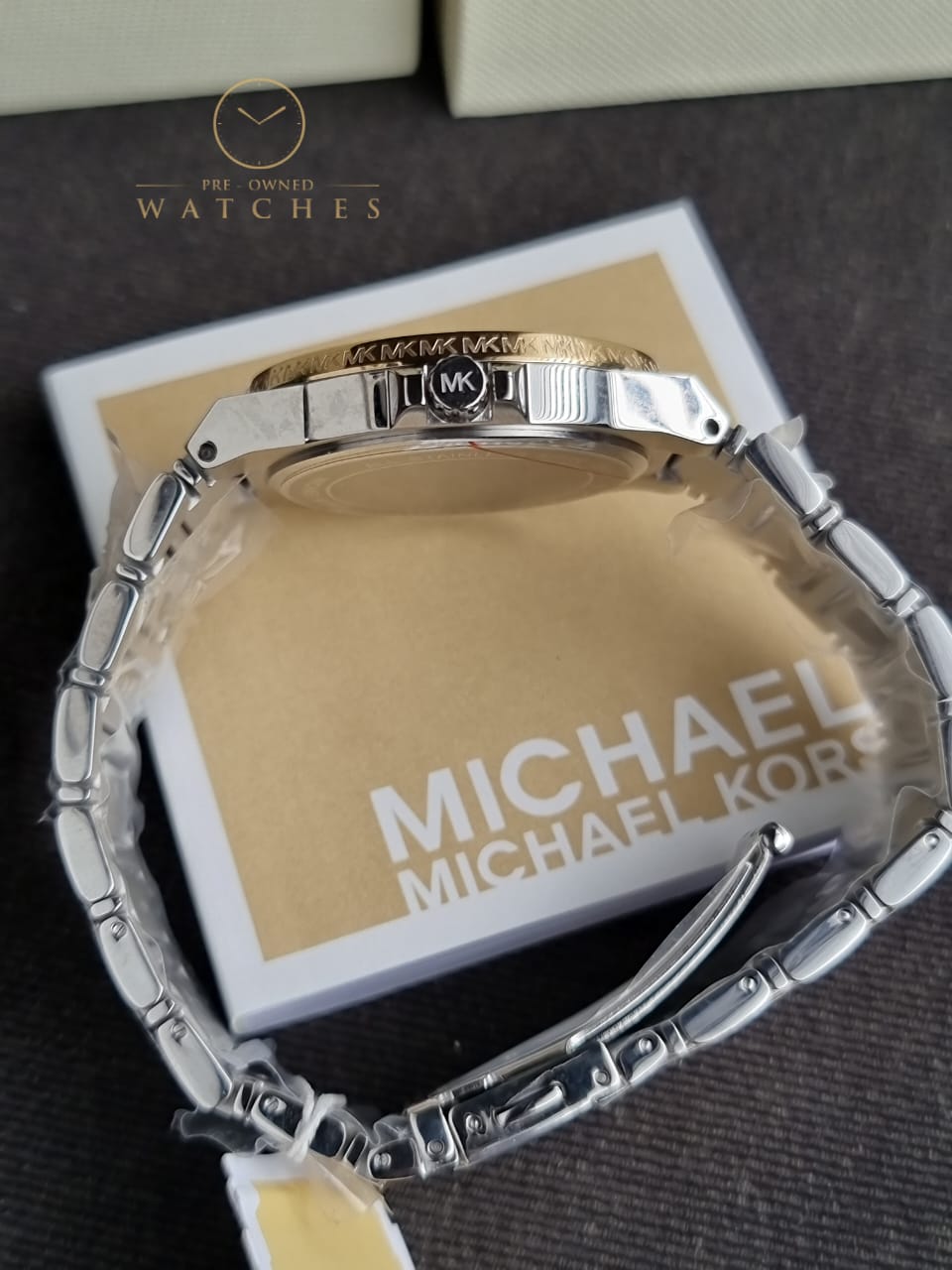 Michael Kors Women’s Quartz Two Tone Stainless Steel White Dial 37mm Watch MK7338