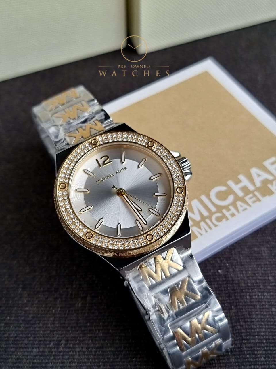Michael Kors Women’s Quartz Two Tone Stainless Steel White Dial 37mm Watch MK7338