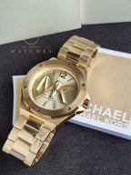 Michael Kors Men’s Quartz Gold Stainless Steel Gold Dial 45mm Watch MK8939
