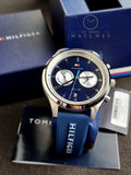 Tommy Hilfiger Men’s Quartz Silicone Strap Blue Dial 44mm Watch 1791781