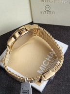 Michael Kors Women’s Quartz Gold Stainless Steel Gold Dial 37mm Watch MK7335