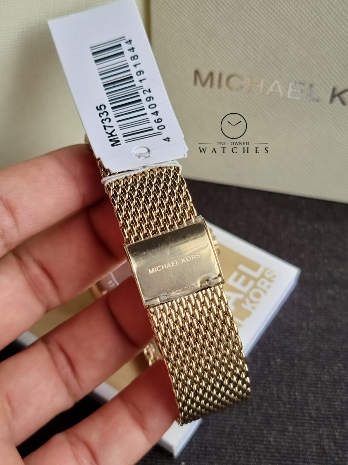 Michael Kors Women’s Quartz Gold Stainless Steel Gold Dial 37mm Watch MK7335