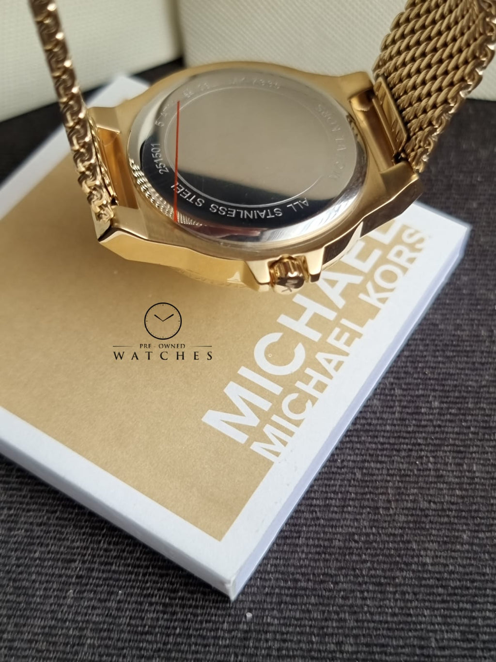 Michael Kors Women’s Quartz Gold Stainless Steel Gold Dial 37mm Watch MK7335